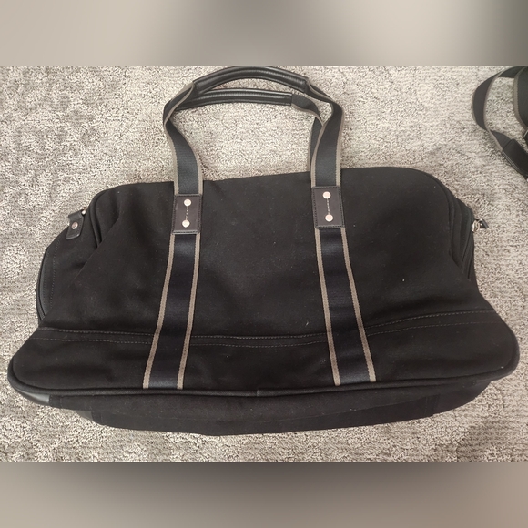 COACH Heritage Web Canvas Black 20” Carry On Weekender Duffle Bag F70582 - Picture 2 of 6